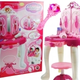 magico tavolino da trucco per bambini con bacchetta rosa e accessori