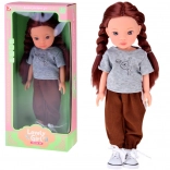 Lovely Girl bambola con trecce di raso in abbigliamento sportivo 33 cm