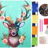 Pittura diamantata 5D – cervo 30 × 40 cm