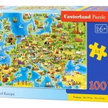Puzzle Mappa d'Europa 100 pezzi