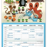 Calendario pianificatore da muro della famiglia Krtek 2026