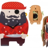 Orologio da parete a forma di pirata