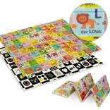 Humbi tappetino imbottito a doppia faccia in schiuma XPE 120 × 180 con alfabeto tedesco