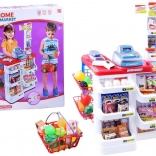 Supermercato per bambini con cassa e scanner
