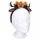 Cerchietto da carnevale con orecchie e decorazione a zucca