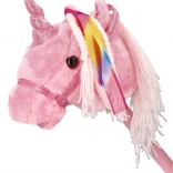Unicorno da equitazione su bastone Rosa