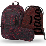 BAAGL 3 SET Core Red Polygon: zaino, astuccio, sacca