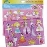 Stencil da disegno principesse e ballerine LENA
