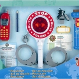 Set di polizia con 10 elementi con paletta luminosa