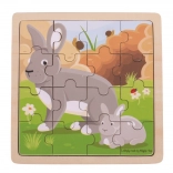 Bigjigs Toys puzzle con coniglia e coniglietto