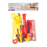 Set di attrezzi in plastica per piccoli fai-da-te in sacchetto