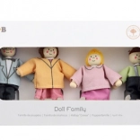 VIGA set di bambole in legno – famiglia 4 pz