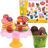 Set creativo XL dessert colorati con pasta da modellare e accessori, 21 pz