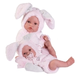 Bambola neonato realistica Erika in vinile morbido 42 cm