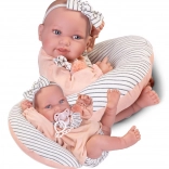 Bambola realistica neonato con corpo interamente in vinile 42 cm