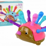 riccio incastro rosa con aculei colorati