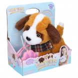 Cane di peluche camminante con effetti, a cavo, 22 cm