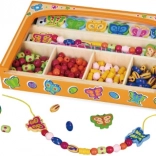 Set di perline in legno per infilare