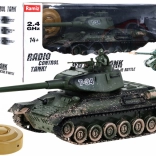 Carro armato T-34 telecomandato per bambini 3+ Modello mimetico 1:28 con sparo + Grande battaglia tra carri armati + Effetti luminosi e sonori