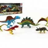 set dinosauri dal Cretaceo 6 pz figurine in plastica in scatola