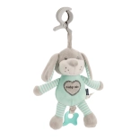 Giocattolo educativo in peluche con carillon e clip BABY MIX cane menta