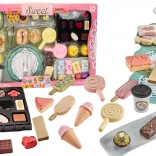 Pasticceria e caffetteria – set di dolcetti per bambini con vassoio, 50 pz