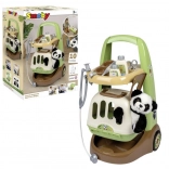 Smoby carrello veterinario con panda di peluche e trasportino 2-in-1