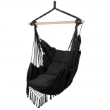 poltrona brasiliana sospesa con cuscini grigio scuro