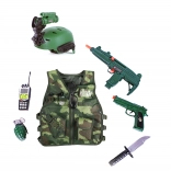 Set militare per bambini con giubbotto e accessori