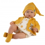 Bambola realistica neonato Marta con suoni e corpo in tessuto morbido - 46 cm