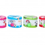 Salvadanaio ovale in latta 10 × 6,5 cm