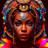 Pittura a Diamante Africana III 30x40 cm