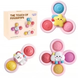Giocattolo sensorico spinner cosmico per bambini WOOPIE rosa, set da 3 pz