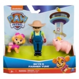 Set di figure Paw Patrol Skye e contadina Yumi con maialino