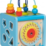 Cubo motorico in legno per bambini 5 in 1