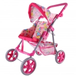 Woopie royal passeggino per bambole con cuoricini, pieghevole