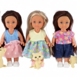 Bambola con animaletto 12 cm in scatola, 3 varianti