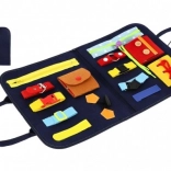 Tavola motoria educativa in feltro con cerniere, bottoni e fibbie 24 × 27 × 4 cm