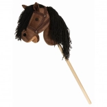 Cavallino su bastone Hobby Horse marrone con briglie 80cm