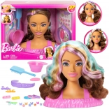 Testa Barbie per acconciare e stilizzare con accessori, 20 pezzi