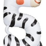 Palloncino in foil numero 5 – zebra 42 × 81 cm