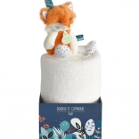 Coperta in pile per bambini con peluche Volpe 70x100 cm