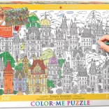 Puzzle EUROGRAPHICS da colorare Case in città 300 pezzi + kit per appendere