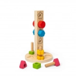 bigjigs toys torre avvitabile in legno con forme