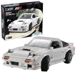 Set di costruzione CaDA Mazda RX-7 Initial D – dettagliata auto sportiva bianca con 1552 pezzi