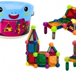 Costruzioni magnetiche con illuminazione a secchio 80 pezzi