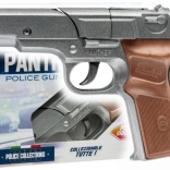 Pistola tascabile della polizia in metallo a capsule PANTHER Silver, 8 colpi