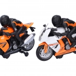 Moto da corsa con pilota 28 cm con luce e suono