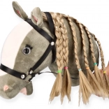 Cavallino su bastone Hobby Horse grigio premium