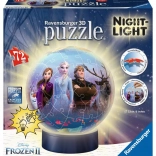 Ravensburger 3D puzzleball luminoso Frozen 2, 72 pezzi